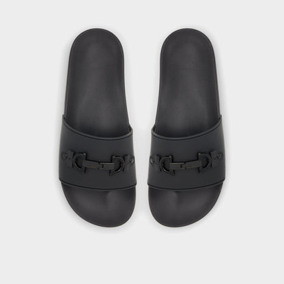 Loungeslide Black Men's Slides - Slide sandal | Aldo