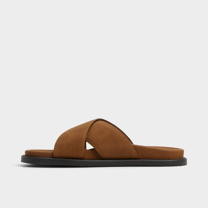 Marrin Cognac Men's Slides - Slide sandal | Aldo