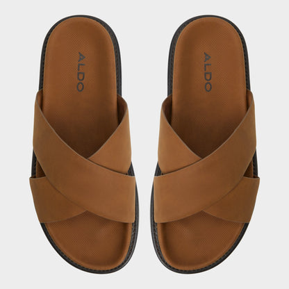 Marrin Cognac Men's Slides - Slide sandal | Aldo