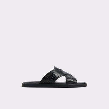 Olino Open Black Men's Slides - Slide sandal | Aldo