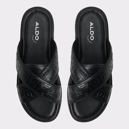 Olino Open Black Men's Slides - Slide sandal | Aldo