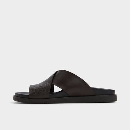 Darley Dark Brown Men's Sandals & Slides - Strappy flat sandal | Aldo