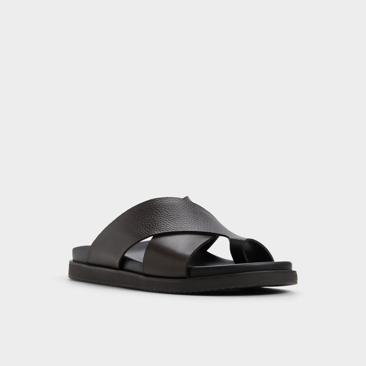Darley Dark Brown Men's Sandals & Slides - Strappy flat sandal | Aldo