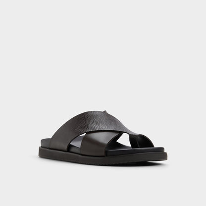 Darley Dark Brown Men's Sandals & Slides - Strappy flat sandal | Aldo