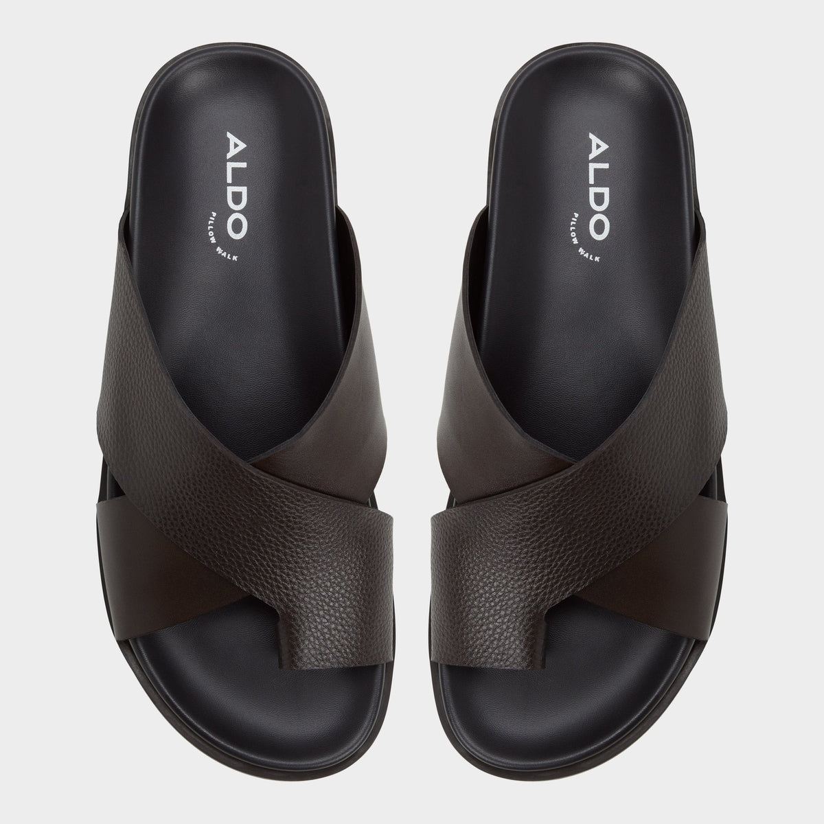 Darley Dark Brown Men's Sandals & Slides - Strappy flat sandal | Aldo