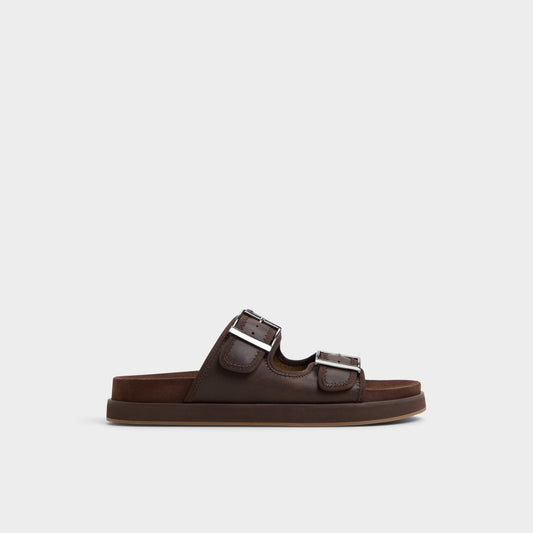 Sunnyside Dark Brown Men's Slides - Slide sandal | Aldo