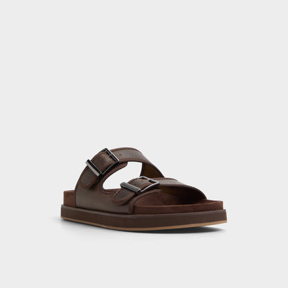 Sunnyside Dark Brown Men's Slides - Slide sandal | Aldo
