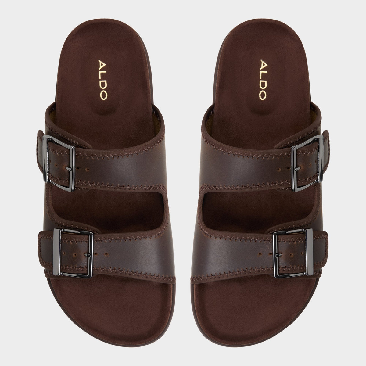 Sunnyside Dark Brown Men's Slides - Slide sandal | Aldo