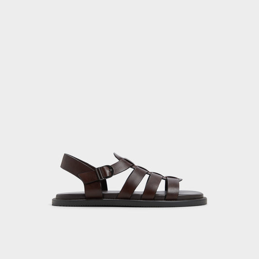 Warley Dark Brown Men's Sandals & Slides - Strappy flat sandal | Aldo