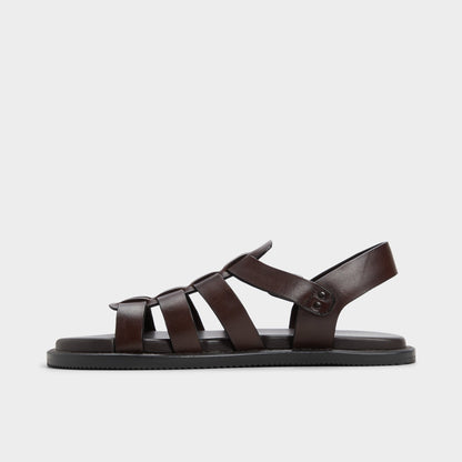 Warley Dark Brown Men's Sandals & Slides - Strappy flat sandal | Aldo