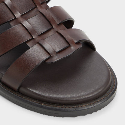 Warley Dark Brown Men's Sandals & Slides - Strappy flat sandal | Aldo