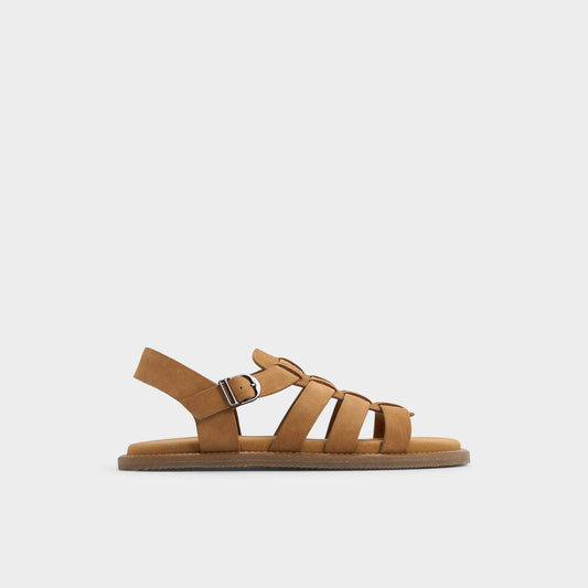 Warley Camel Men's Sandals & Slides - Strappy flat sandal | Aldo