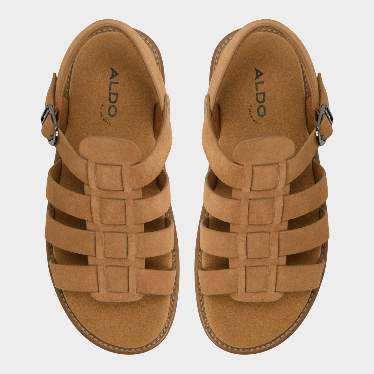 Warley Camel Men's Sandals & Slides - Strappy flat sandal | Aldo
