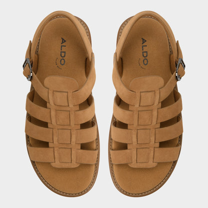 Warley Camel Men's Sandals & Slides - Strappy flat sandal | Aldo