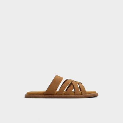 Haniff Camel Men's Sandals & Slides - Strappy flat sandal | Aldo