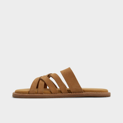 Haniff Camel Men's Sandals & Slides - Strappy flat sandal | Aldo