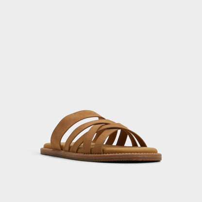 Haniff Camel Men's Sandals & Slides - Strappy flat sandal | Aldo