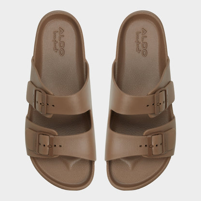 Hideo Light Brown Men's Slides - Slide sandal | Aldo