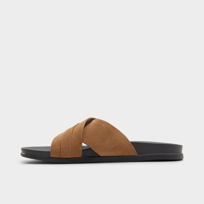 Delmar Open Brown Men's Slides - Slide sandal | Aldo