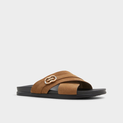 Delmar Open Brown Men's Slides - Slide sandal | Aldo