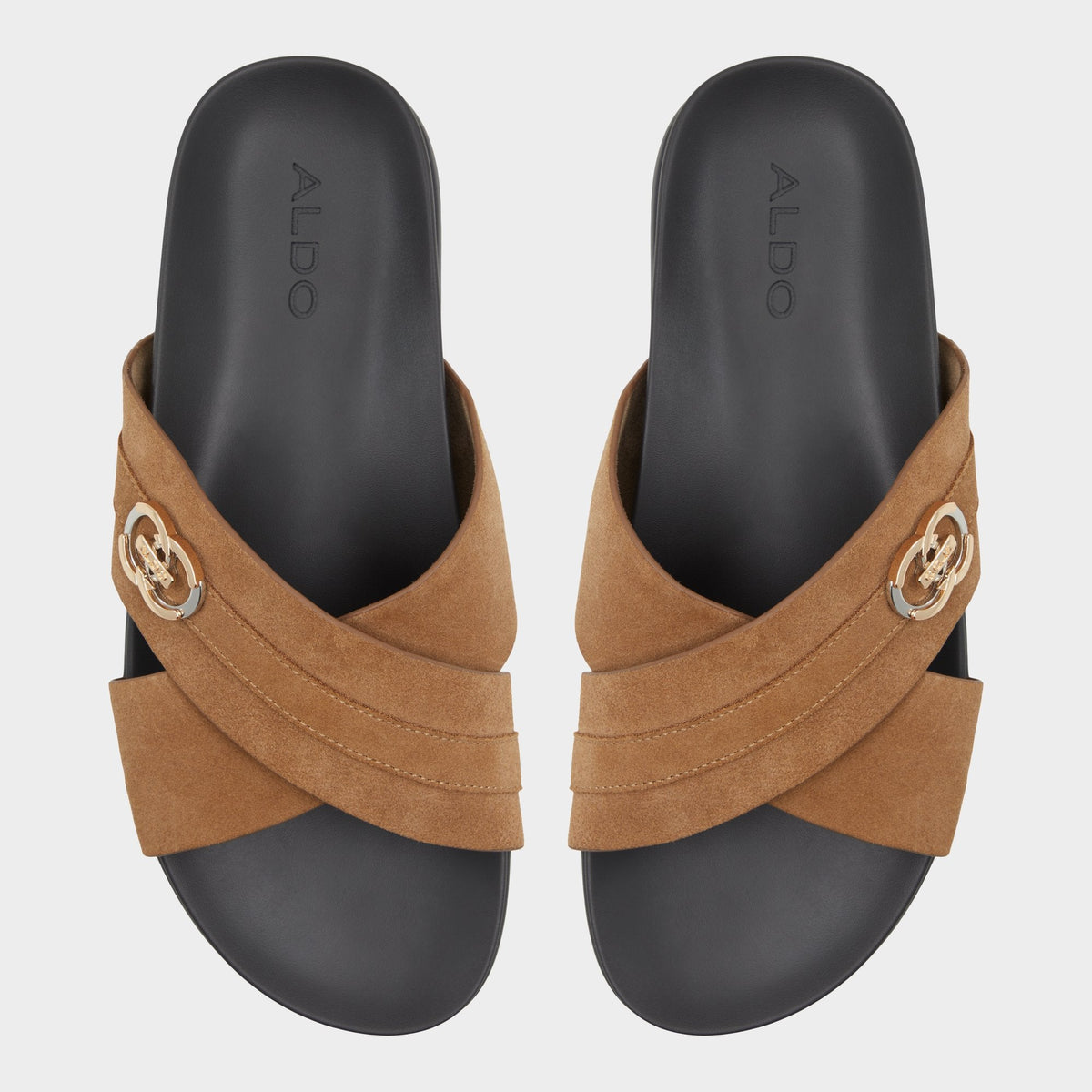 Delmar Open Brown Men's Slides - Slide sandal | Aldo