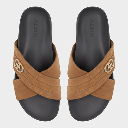 Delmar Open Brown Men's Slides - Slide sandal | Aldo
