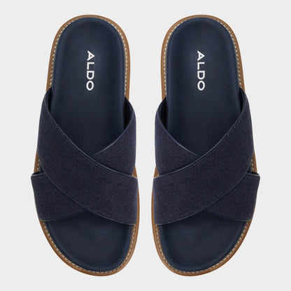 Marrin Navy Men's Slides - Slide sandal | Aldo