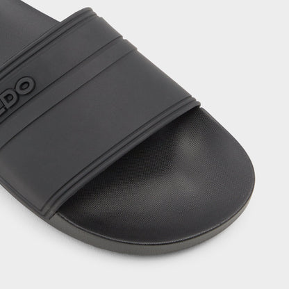 Dinmore Black Synthetic Rubber Men's Slides - Slide sandal | Aldo