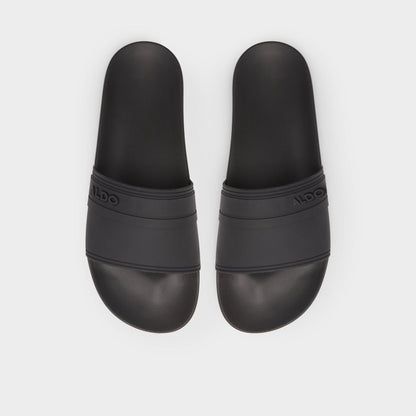Dinmore Black Synthetic Rubber Men's Slides - Slide sandal | Aldo