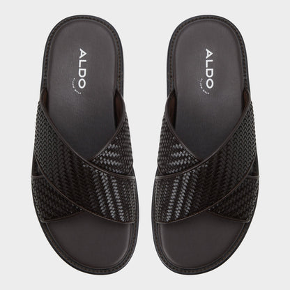 Tarik Dark Brown Men's Sandals & Slides - Slide sandal | Aldo