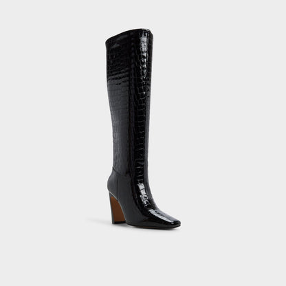 Vivienna in Black - Knee-high boot, Block heel | Aldo