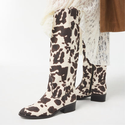 Kaydia in Open Brown 14179225 - Western knee-high boot, Block heel | Aldo