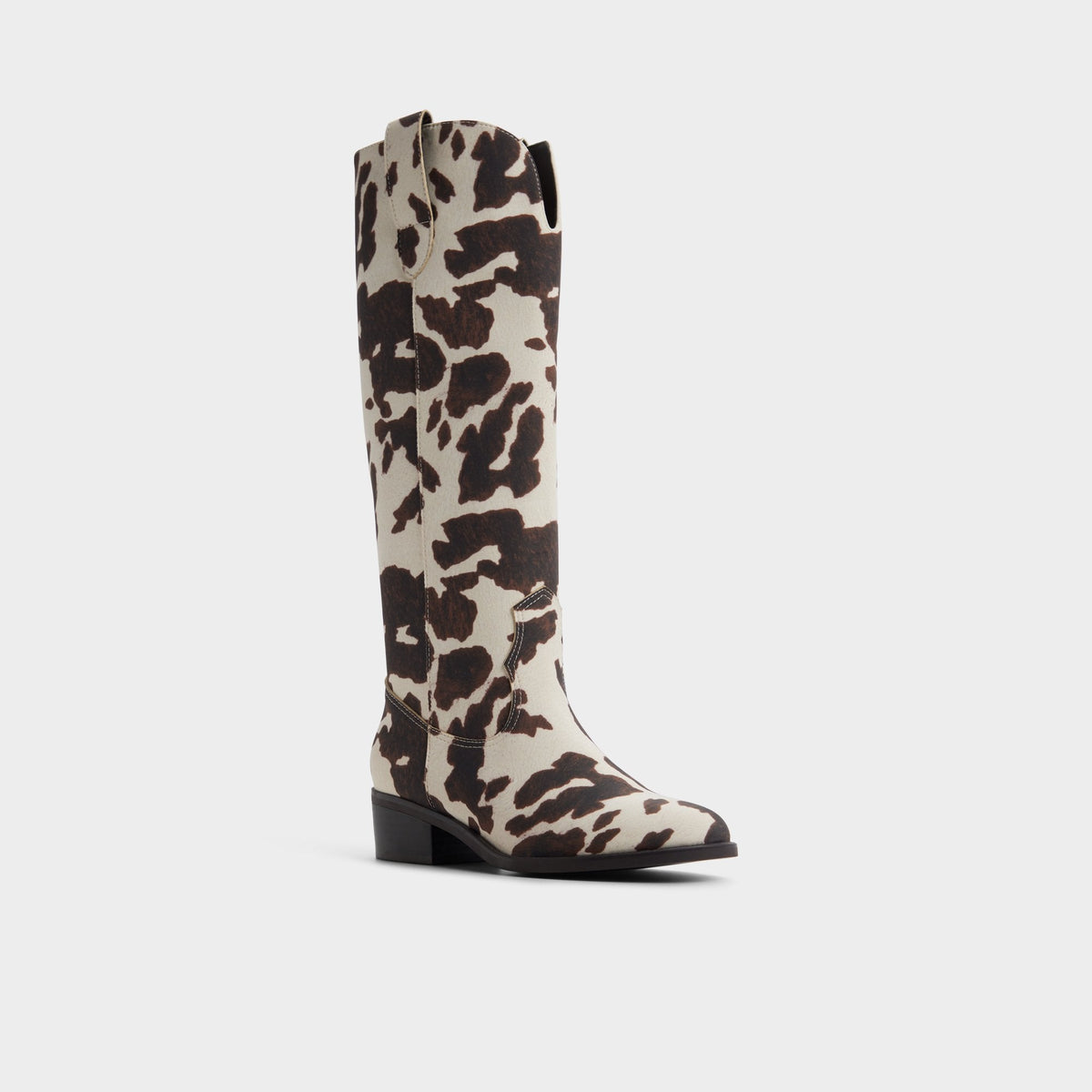 Kaydia in Open Brown 14179225 - Western knee-high boot, Block heel | Aldo