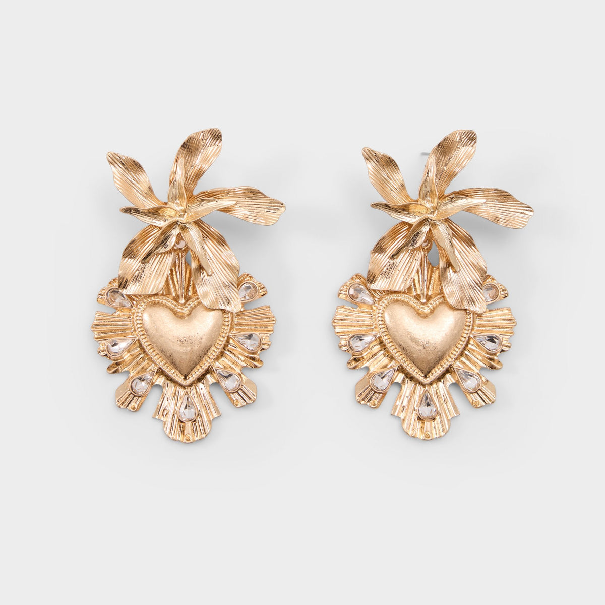Scarllett in Gold Clear Multi - Chandelier earrings | Aldo