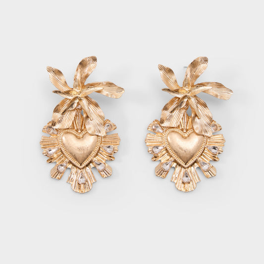 Scarllett in Gold Clear Multi - Chandelier earrings | Aldo