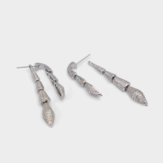 Serrpente in Silver Clear Multi - Statement earrings | Aldo