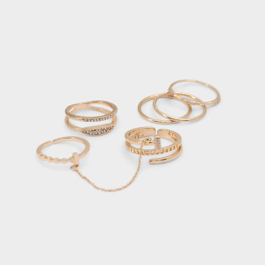 Ringsies in Gold Clear Multi - Multi finger rings | Aldo