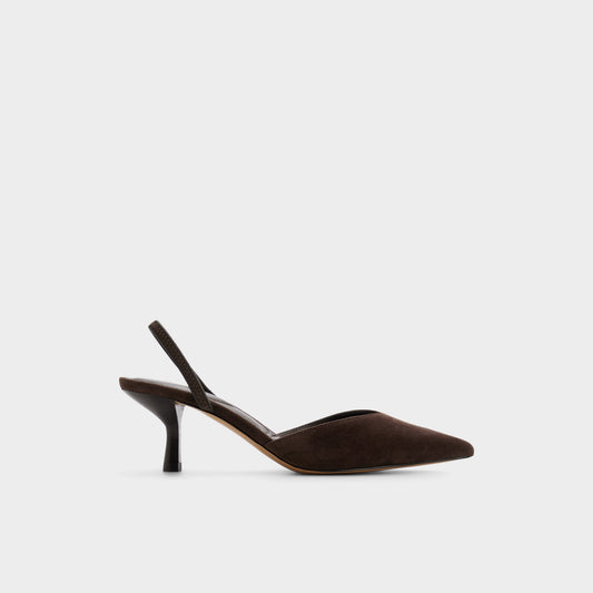 Re in Olivia Dark Brown - Sling back high heel, Stiletto heel | Aldo