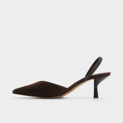 Re in Olivia Dark Brown - Sling back high heel, Stiletto heel | Aldo