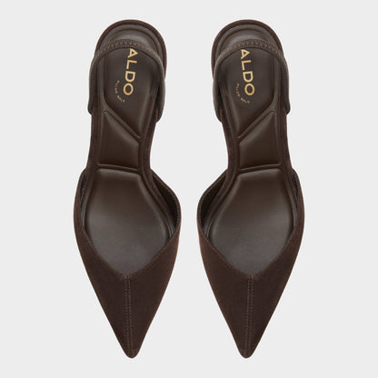 Re in Olivia Dark Brown - Sling back high heel, Stiletto heel | Aldo