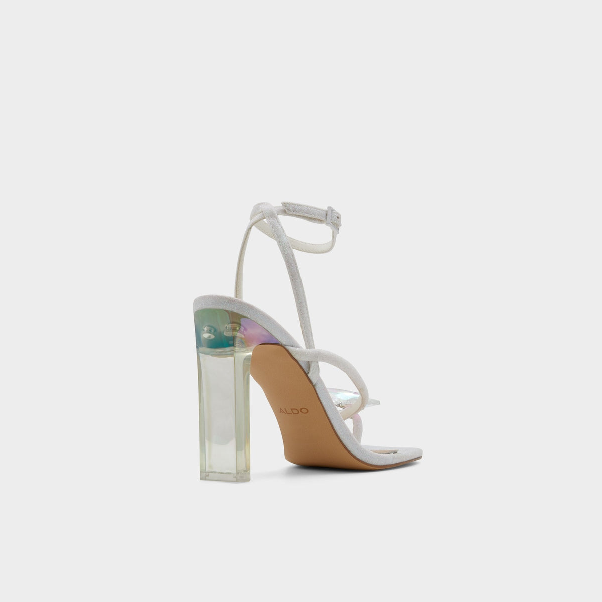 Pepela in White - Strappy heeled sandal, Block heel | Aldo