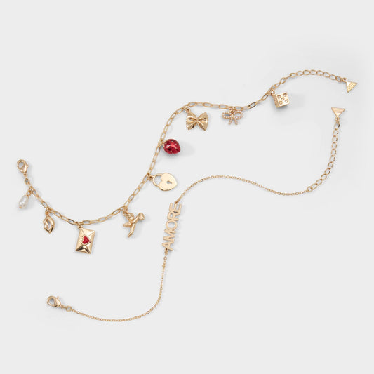 Loverchain in Red - Charm bracelet | Aldo
