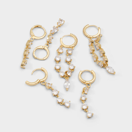 Colettee in Gold Clear Multi - Earring set | Aldo