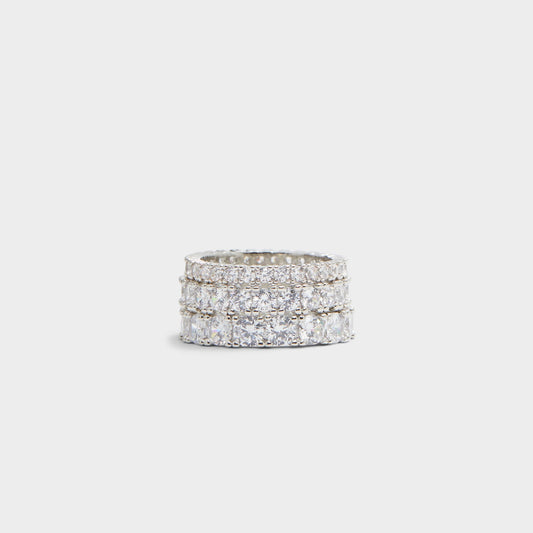 Uniawen Silver/Clear Multi Women's Rings - Stackable rings | Aldo