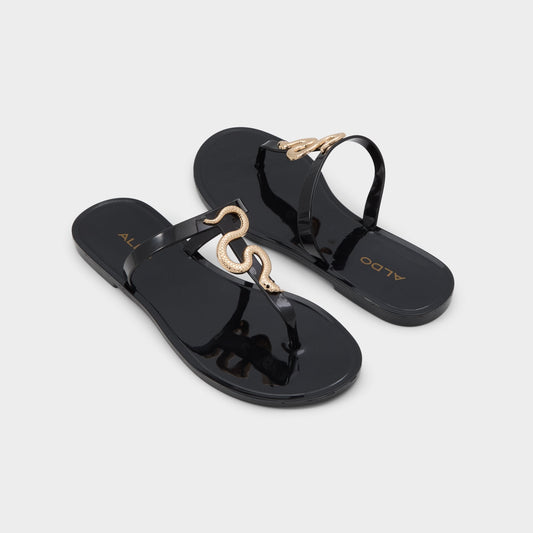 Apanie in Black Gold Multi - Jelly sandal | Aldo