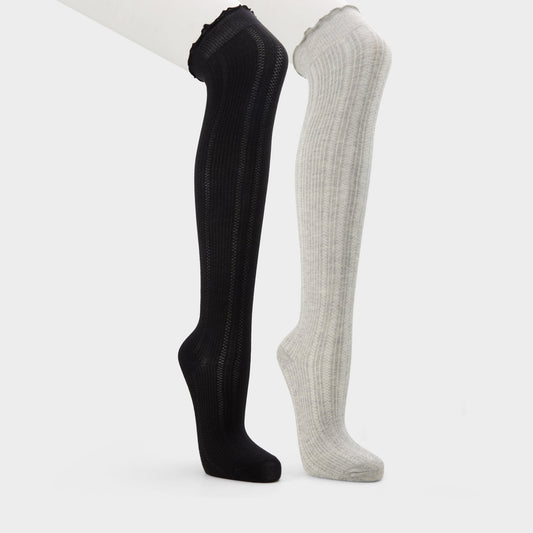 Frillie in Black White - Knee high socks | Aldo