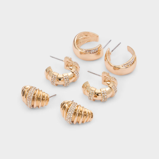 Triplecharm in Gold Clear Multi - Hoop earrings | Aldo