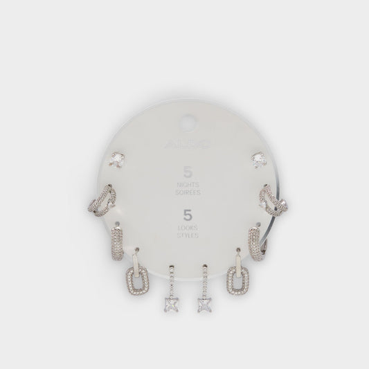 Fivelookss Silver/Clear Multi Women's Earrings - Earring set | Aldo